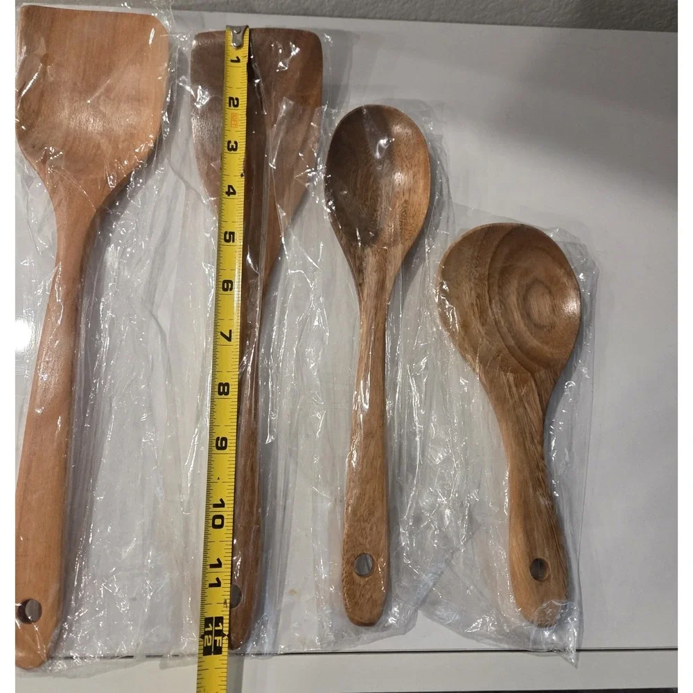 Wooden Spoon And Spatula Set Of 4 Brand New